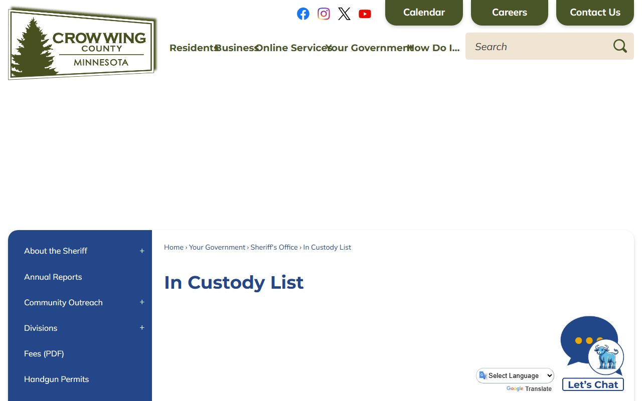 Crow Wing County arrest records in-custody list