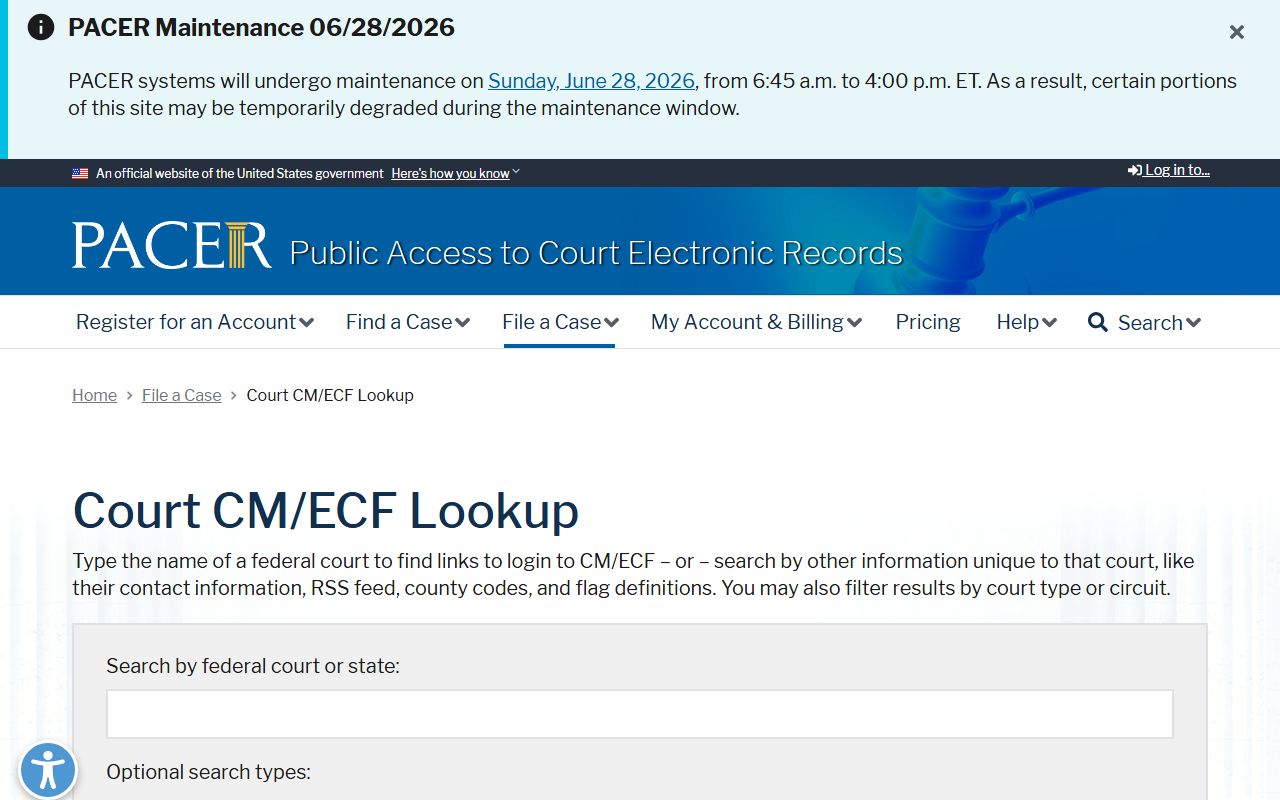 Crow Wing County District Court federal CM ECF lookup