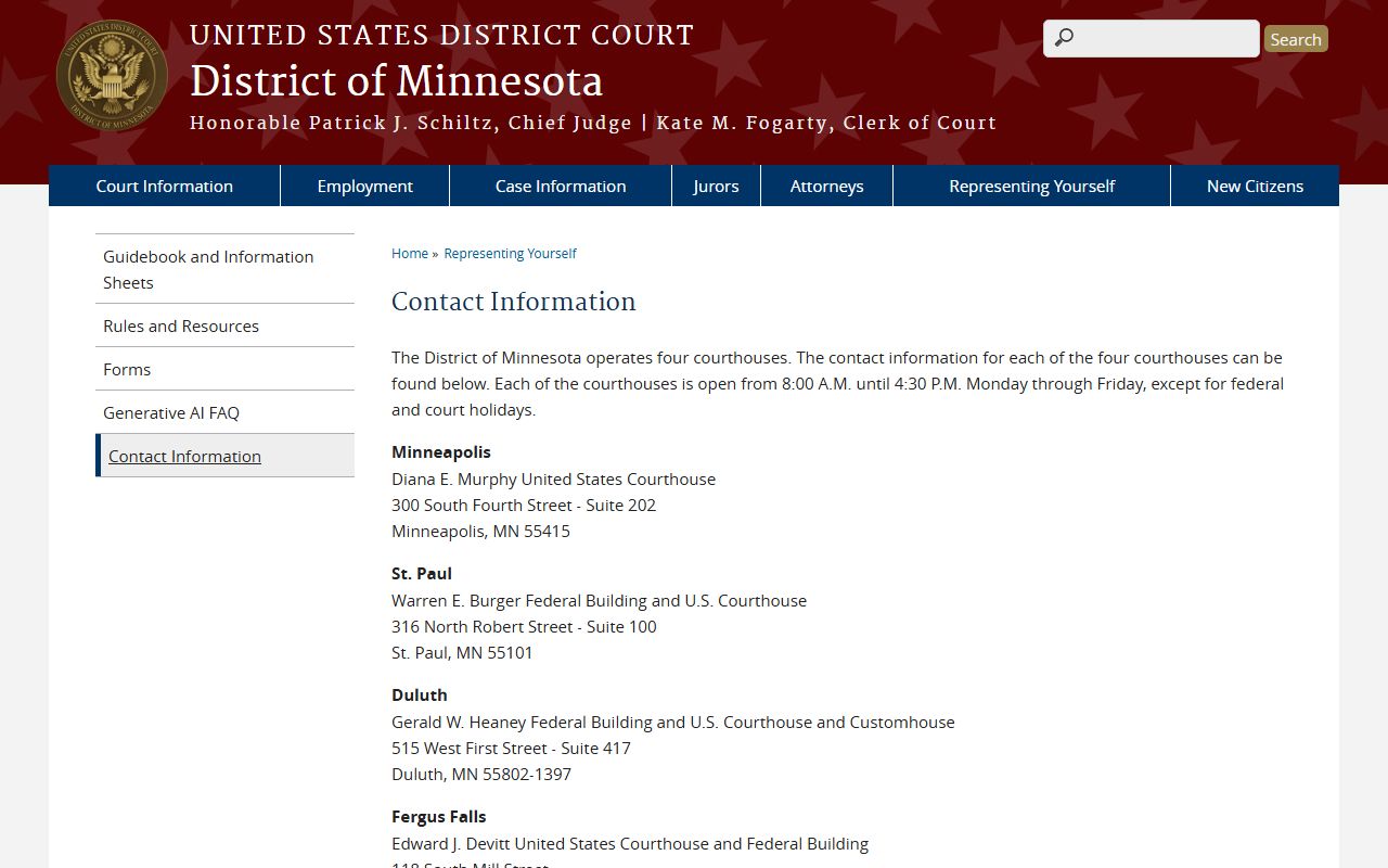 Crow Wing County District Court federal court distinction