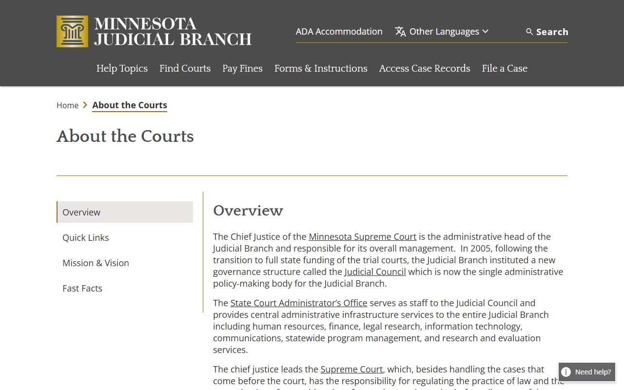 Crow Wing County District Court Minnesota court structure