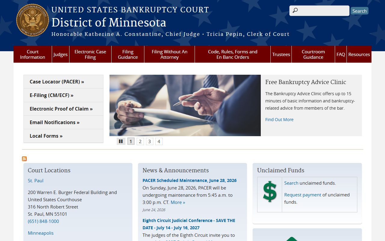 Crow Wing County District Court bankruptcy court distinction