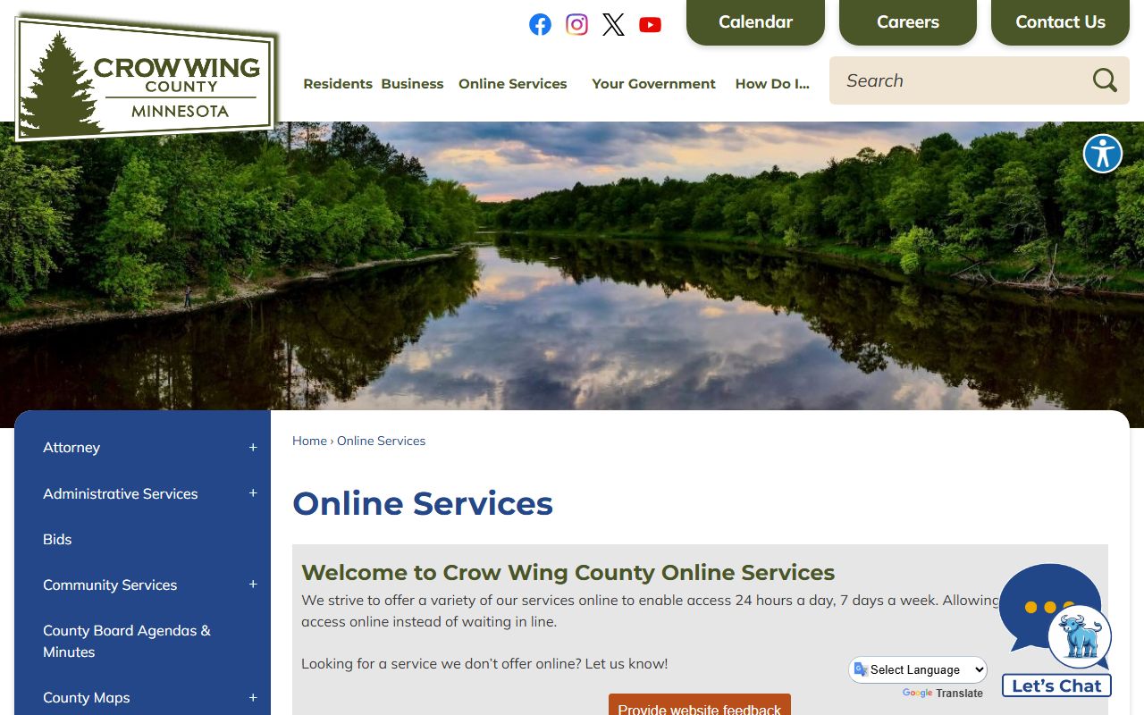 Crow Wing County Court records online services hub
